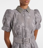 Rebecca Vallance Ruth embellished belted brocade gown