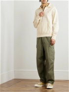 Polo Ralph Lauren - Logo-Embroidered Cotton-Jersey Half-Zip Sweatshirt - White