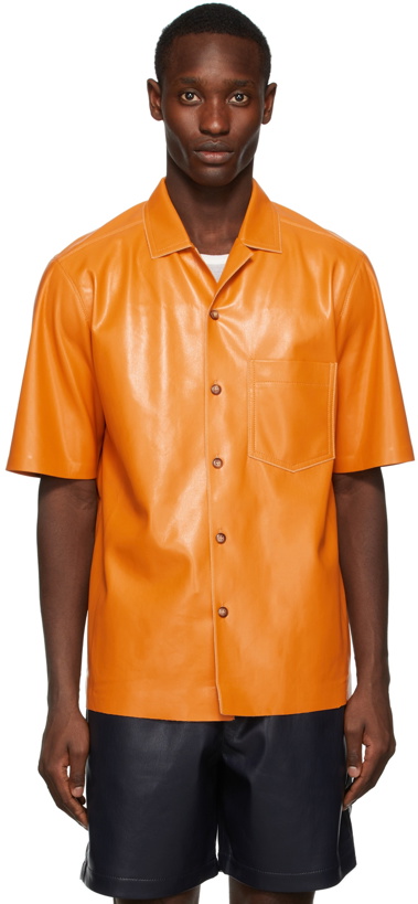 Photo: Nanushka Orange Bodil Shirt