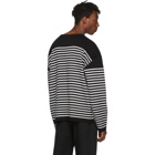 Juun.J Black Oversize Crewneck Sweater