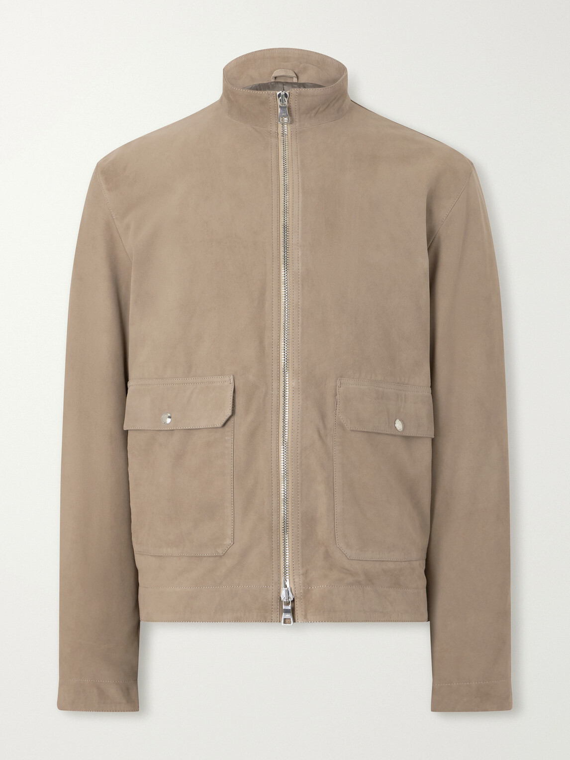 Mr P. - Harrington Suede Jacket - Brown