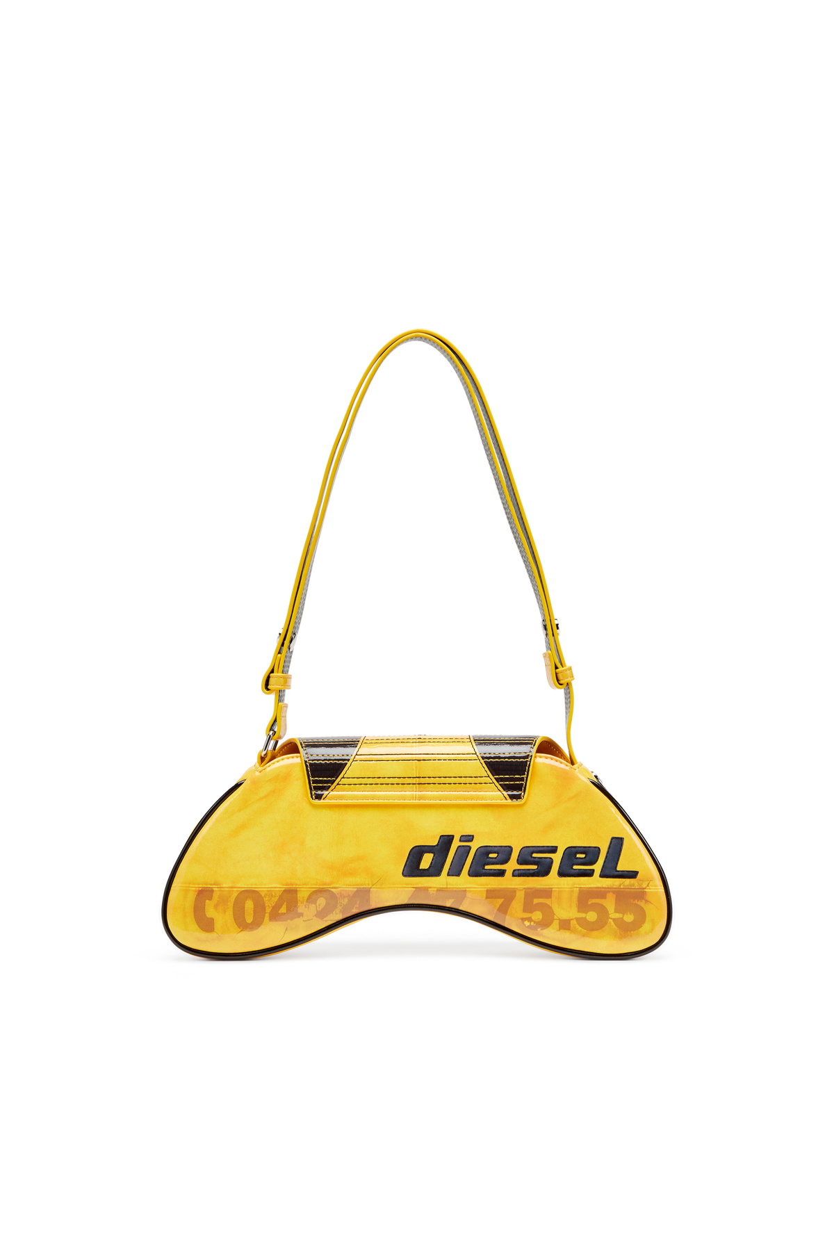 Diesel Glossy crossbody bag with biker details - Crossbody Bags