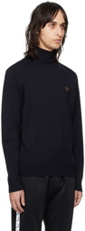 Fred Perry Navy Roll Neck Turtleneck