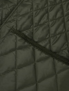 Burberry - Padded Corduroy-Trimmed Quilted Shell Jacket - Green