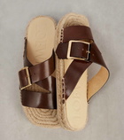 Loewe Paula's Ibiza Petal leather espadrilles