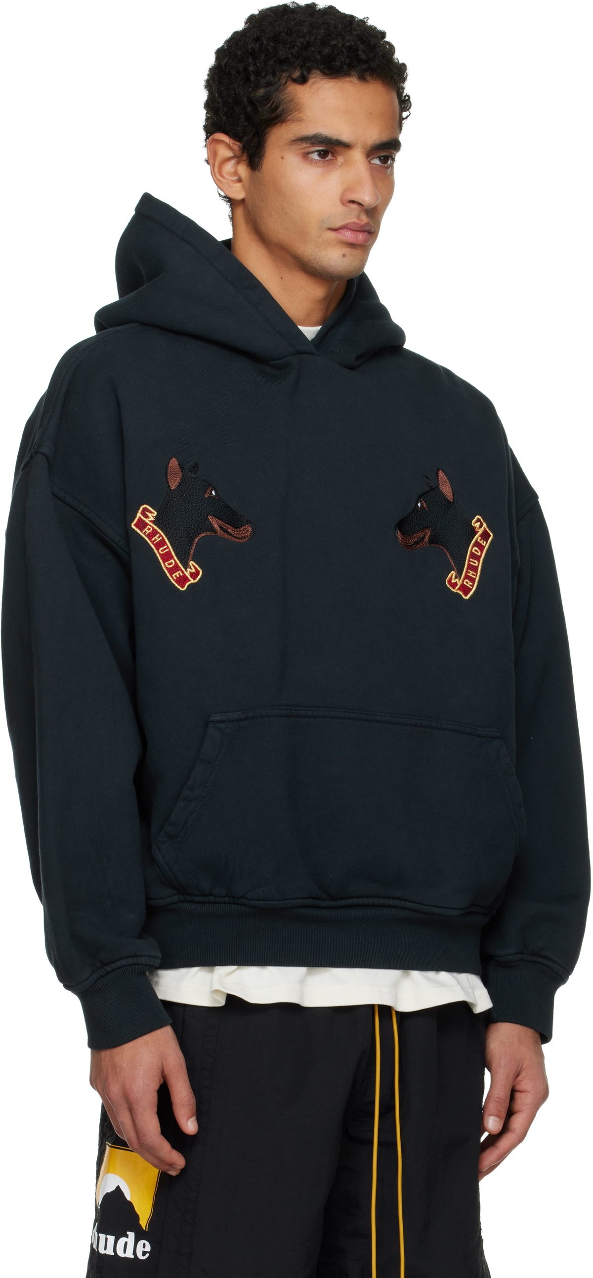 Rhude Black London Hound Hoodie