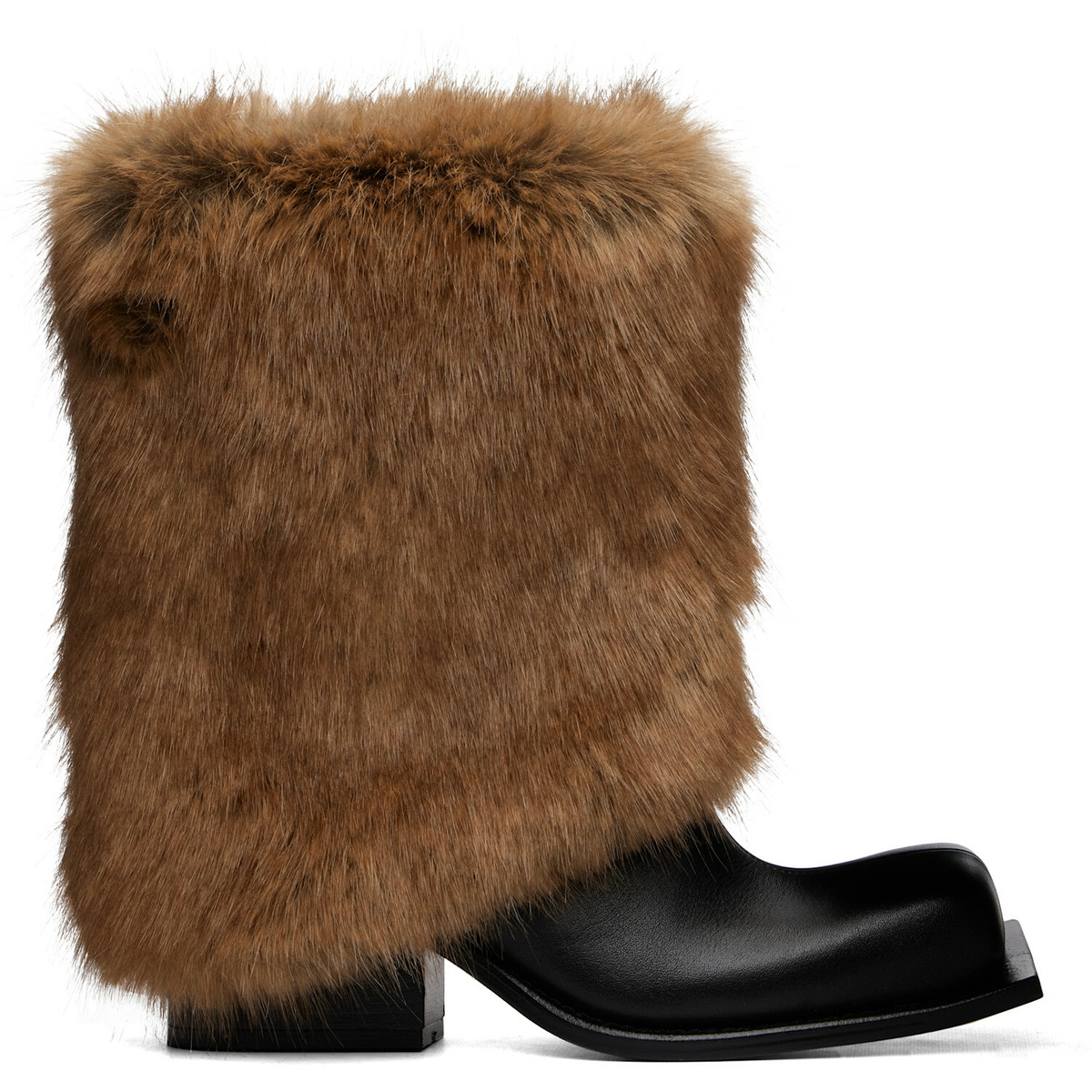 FIDAN NOVRUZOVA Black Havva Chunky Heel Cropped Trouser Boots