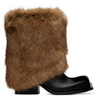 FIDAN NOVRUZOVA Black Havva Chunky Heel Cropped Trouser Boots