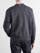 Thom Browne - 4-Bar Stripe Cotton-Jersey Sweatshirt - Gray