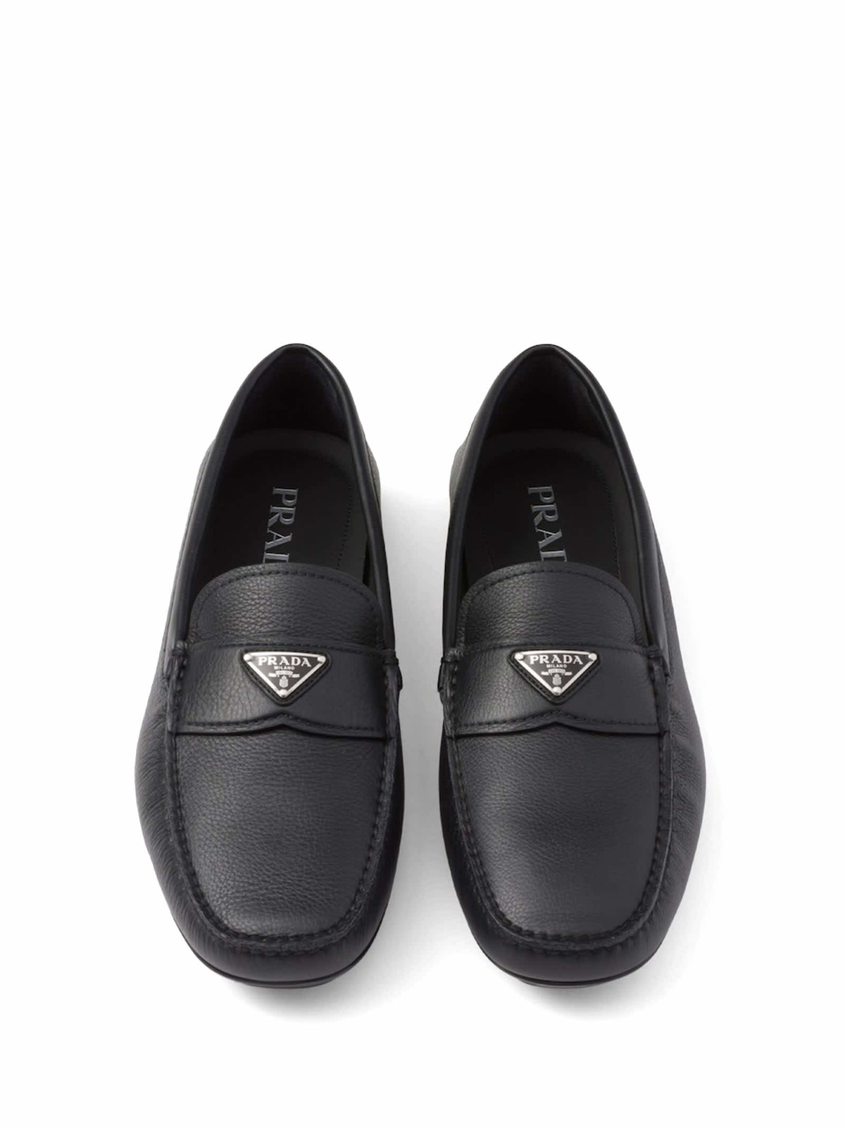 Prada driving Moccasins Prada Black Leather Moccasins - | WE IN STYLE main image 2