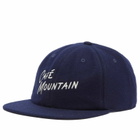 Café Mountain Men's Script Logo Wool Cap in Navy 