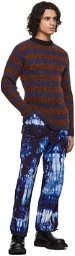 AGR Orange & Purple Striped Mohair Sweater