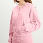 SKIMS Women's Cotton Fleece Classic Zip Up Hoodie in Halite