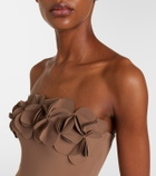 Karla Colletto Tess floral-appliqué swimsuit