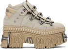 VETEMENTS Beige New Rock Edition Fire Platform Sneakers
