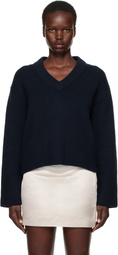 LISA YANG Navy Aletta Sweater
