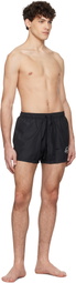 Moschino Black Laurel Crown Emblem Swim Shorts