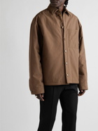 Bottega Veneta - Oversized Cotton-Canvas Shirt Jacket - Brown
