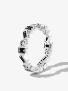 Suzanne Kalan 18kt White Gold Inlay Zigzag Sapphire Eternity Band Ring