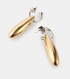 Bottega Veneta Ellipse Small gold-plated sterling silver earrings