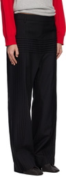 Stefan Cooke Black Pillar Trousers
