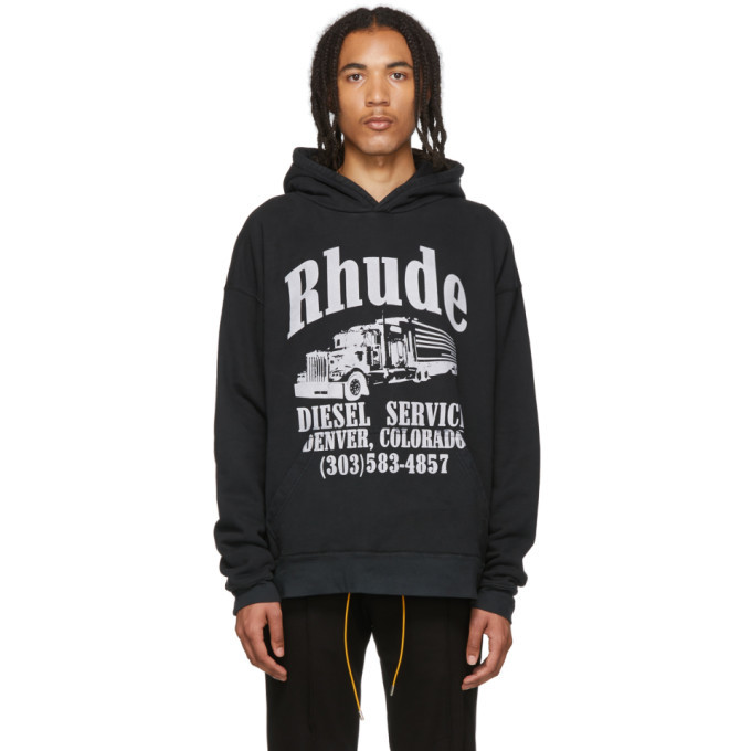 Photo: Rhude Black Diesel Service Hoodie