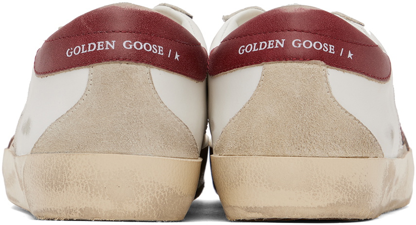 Golden Goose Men's Super Star Double Quarter Suede Sneakers White