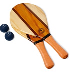 Frescobol Carioca - Trancoso Wooden Beach Bat and Ball Set - Orange