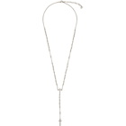 Dsquared2 Silver Beaded Cross Necklace