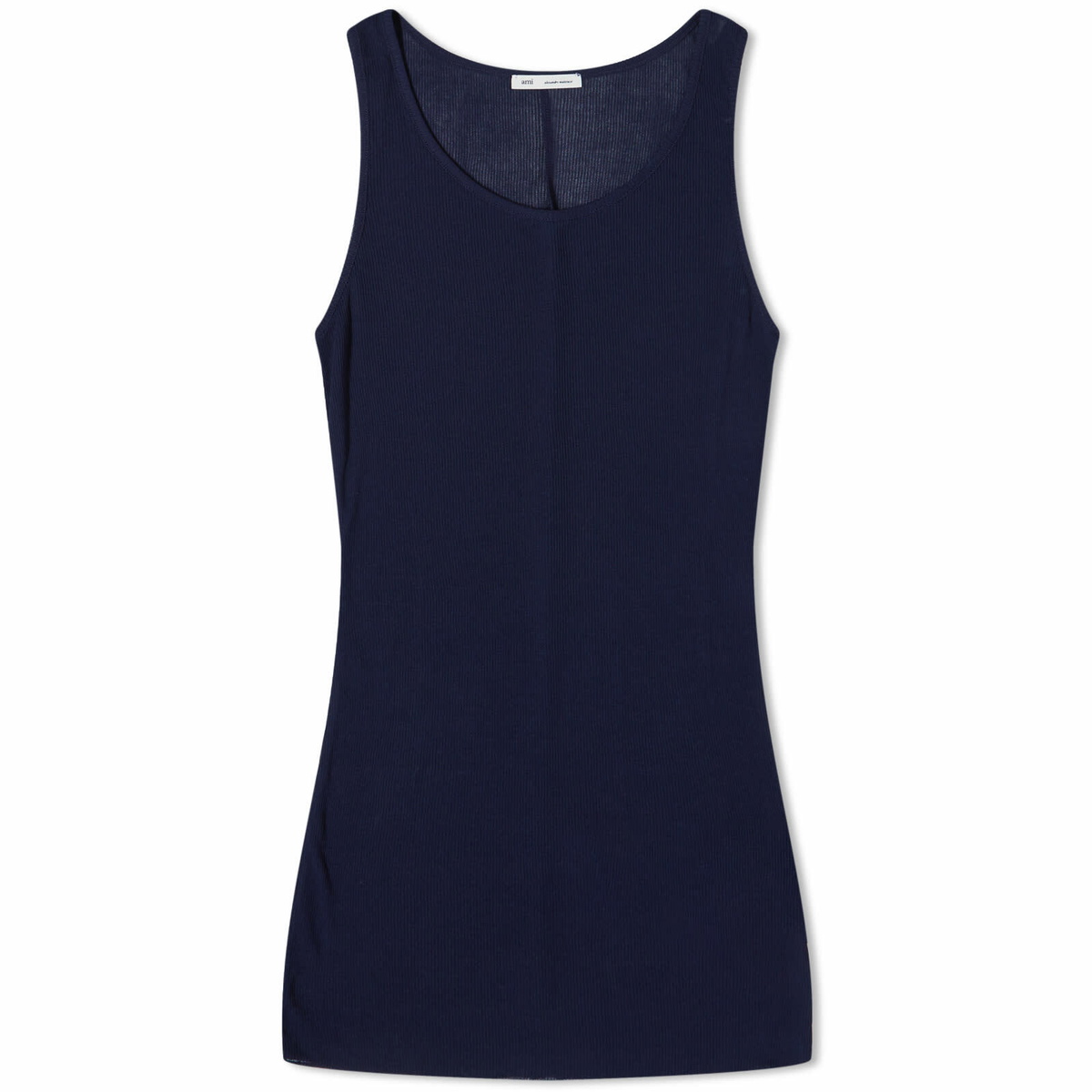 AMI Paris Women's AMI Long Tank Top in Navy AMI