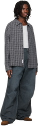 WOOYOUNGMI Gray 3D Wide Dyed Trousers