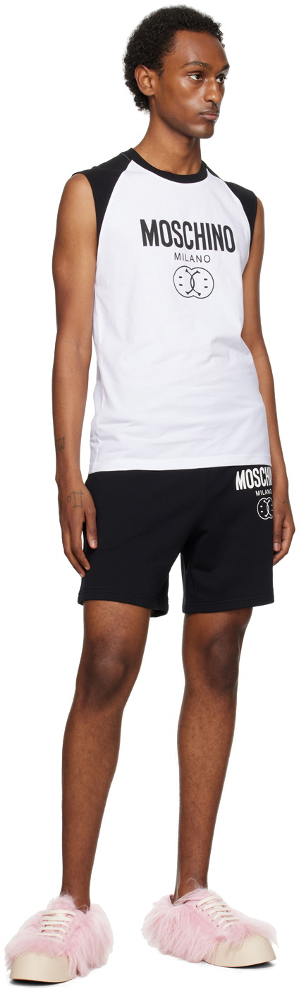 Moschino Black Double Smiley Shorts