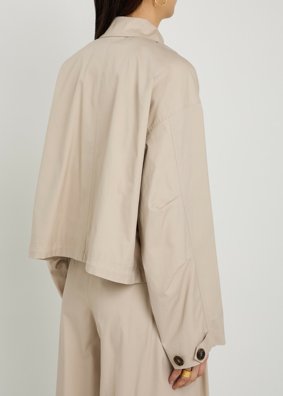 Emporio Armani Cotton-twill Jacket Light Brown
