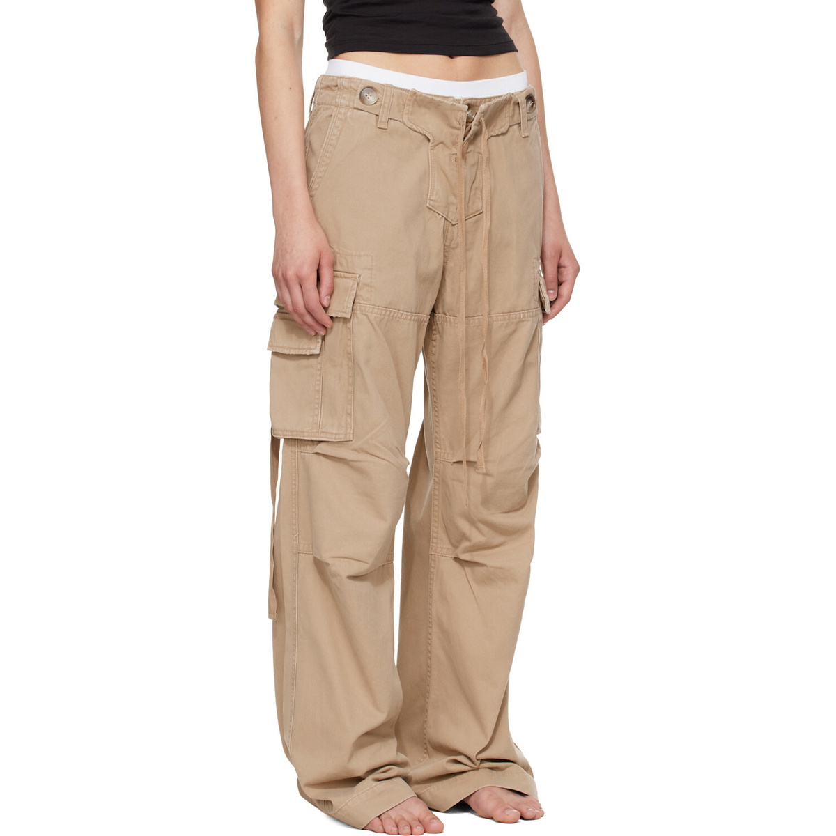 Raimundo Langlois Beige Double Fly Cargo Pants