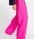 Oscar de la Renta Pleated high-rise wool and mohair pants
