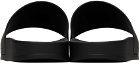 Moschino Black Double Smiley Slides