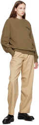 ZEGNA Khaki Crewneck Sweatshirt