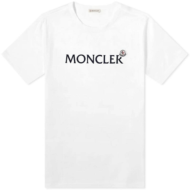 Photo: Moncler Men's Logo Badge T-Shirt in White