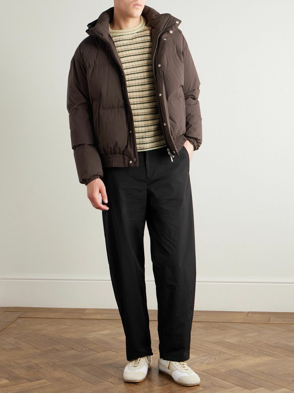 Laminar - Quilted Shell Down Hooded Jacket - Brown