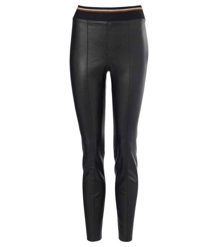 Photo: Brunello Cucinelli Leather slim pants