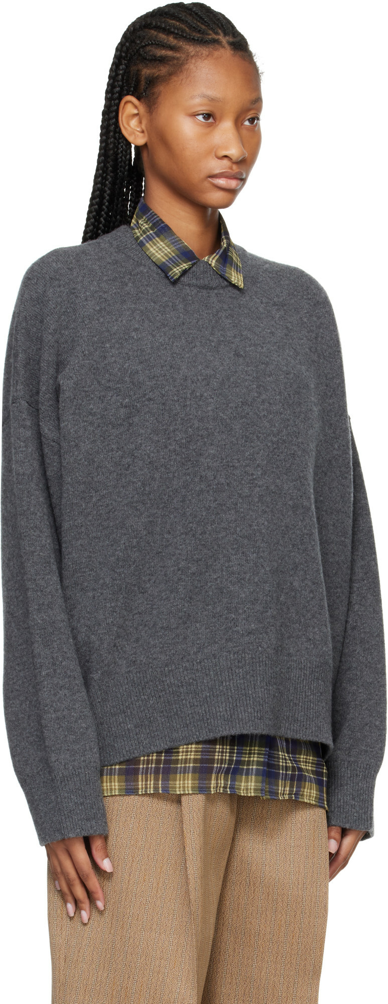 Róhe Gray Classic Crewneck Sweater