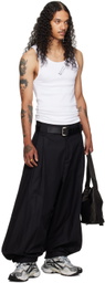 LU'U DAN White Logo Embroidered Tank Top