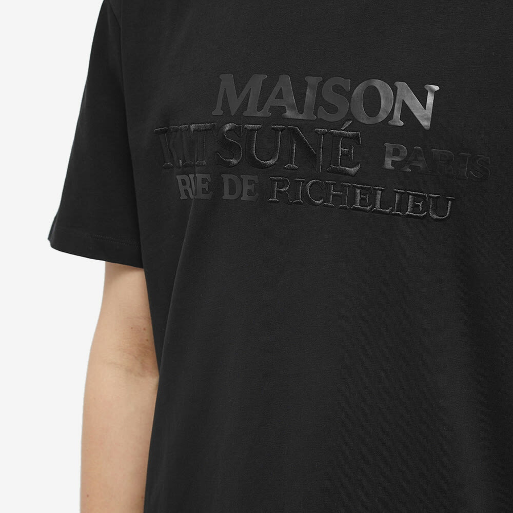Maison Kitsuné Men's Rue Richelieu Relaxed T-Shirt in Black Maison