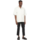 Solid Homme White Camp Short Sleeve Shirt