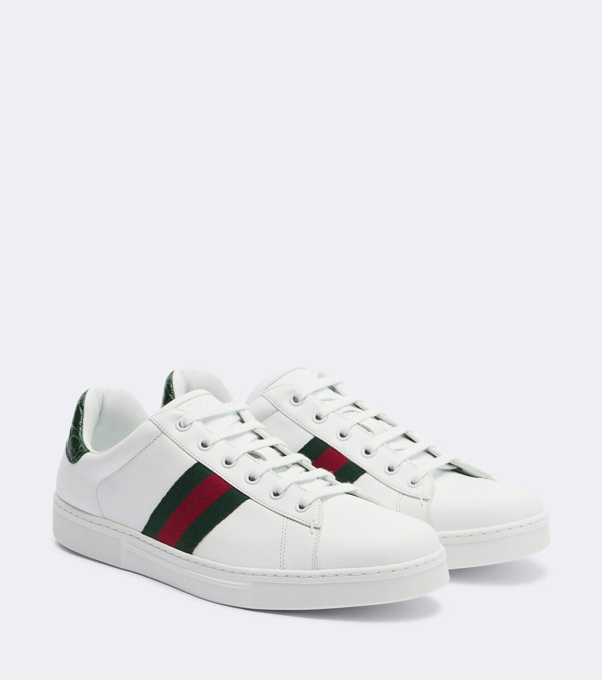 Gucci Ace Web Stripe leather sneakers