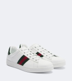 Gucci Ace Web Stripe leather sneakers