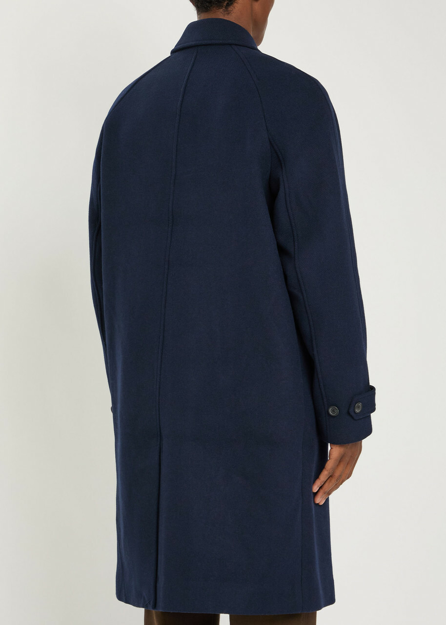Les Deux Michael Wool-blend Coat Navy