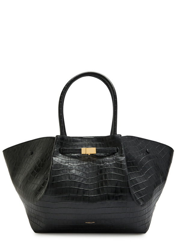 Photo: Demellier The New York Crocodile-effect Leather Tote - Black - One Size