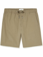 Mr P. - Straight-Leg Organic Cotton-Seersucker Drawstring Shorts - Neutrals
