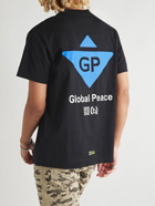 Givenchy - (b).STROY Global Peace Logo-Print Cotton-Jersey T-Shirt - Black